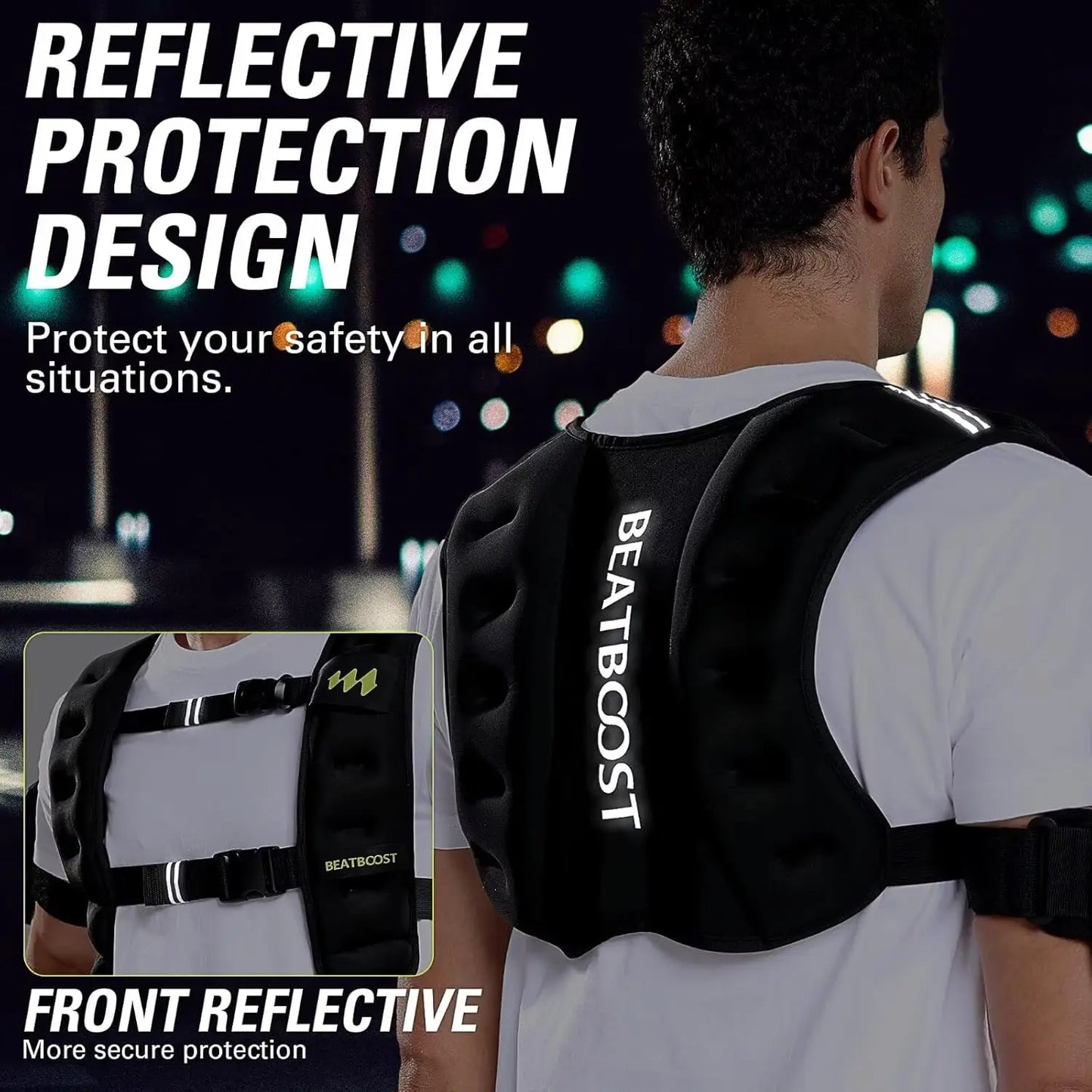 Weighted Vest for Women Men 10lb/15lb/20lb/25lb/30lb/35lb/40lb Weight Vest with Ironsand for Strength Training Running Walking W