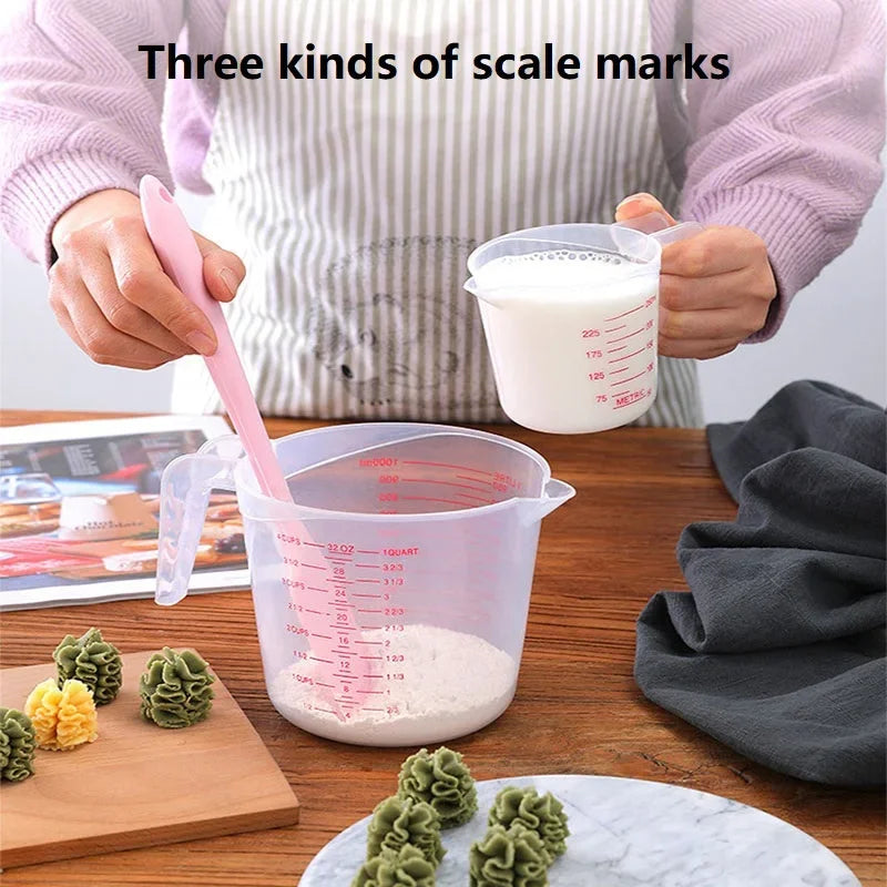 250 500 1000 Milliliter Silicone Measuring Cups and Spoons Plastic Jug Digital Kitchen Scale Baking Tools