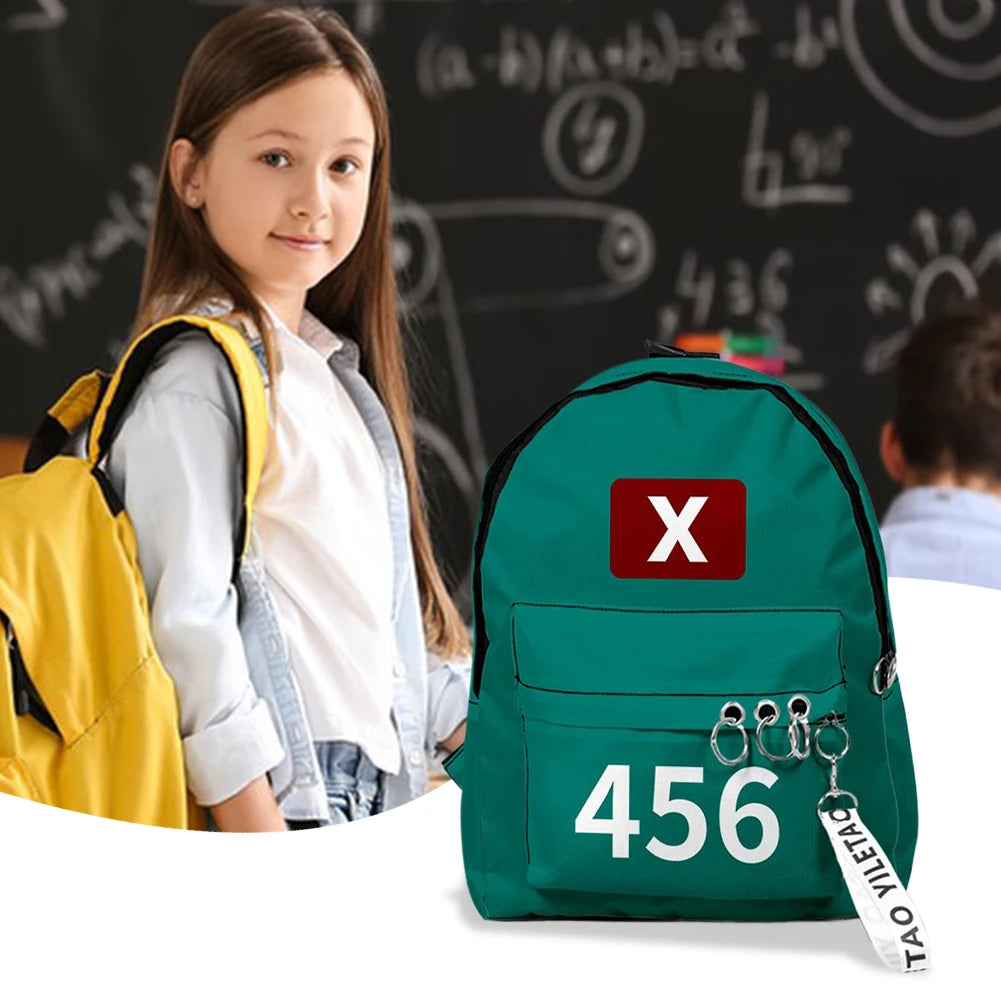 Unisex Solid Printing School Handbags Korea Game Season2 Shoulder Bags Student Large Capacity Outdoor Sports Daypacks