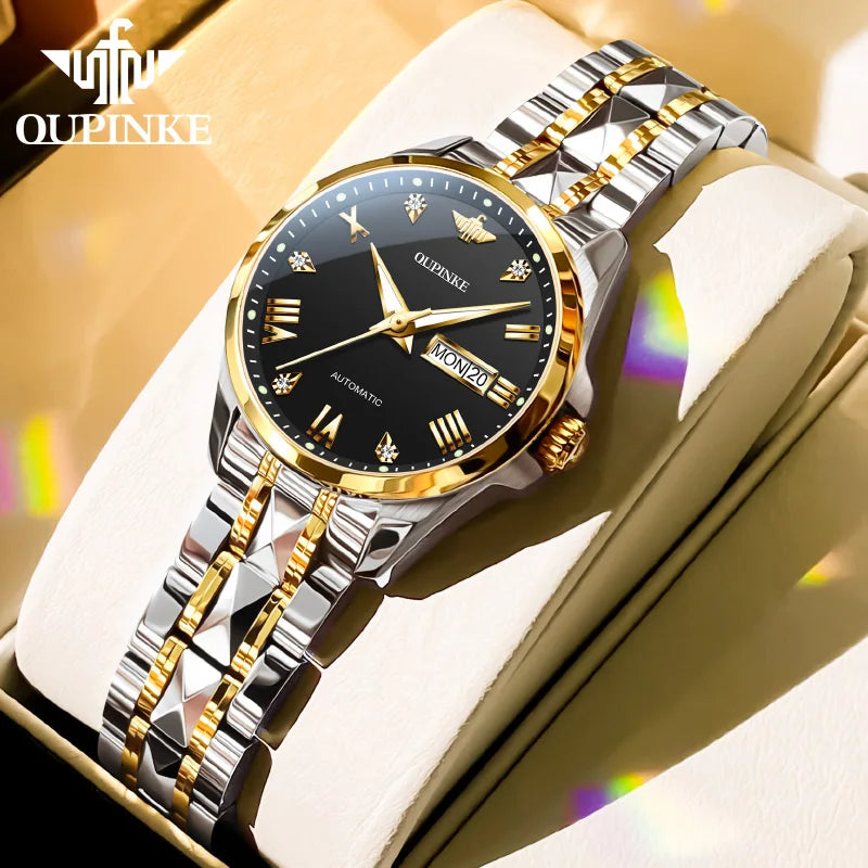 OUPINKE 3171 Fashion Ladies Watches Bracelet Set Box Automatic Mechanical Watch for Women Date Brand Original Luxury Wristwatch