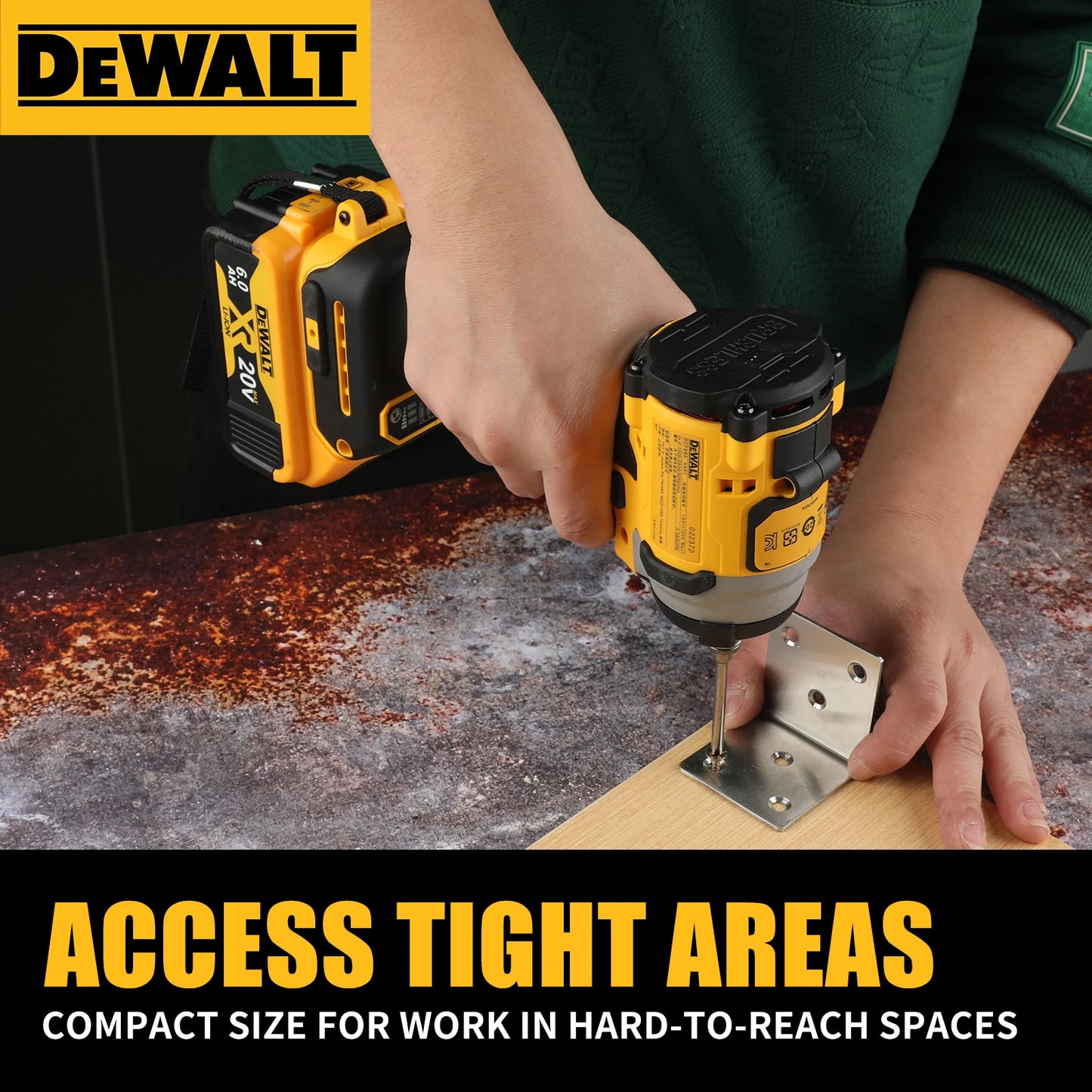 “DeWalt DCF850 - 20V Lithium - Ion Cordless Impact Wrench - High Torque, Rechargeable Power Tool for Pros & DIYers