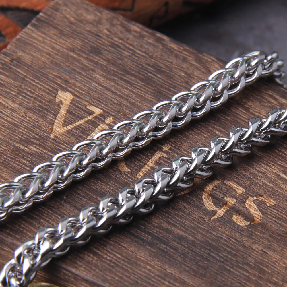Never Fade Men Celtic Wolf Necklaces Viking Vegvisir Amulet spear Pendant Norse Runes Anchor Stainless Steel King Chain Jewelry