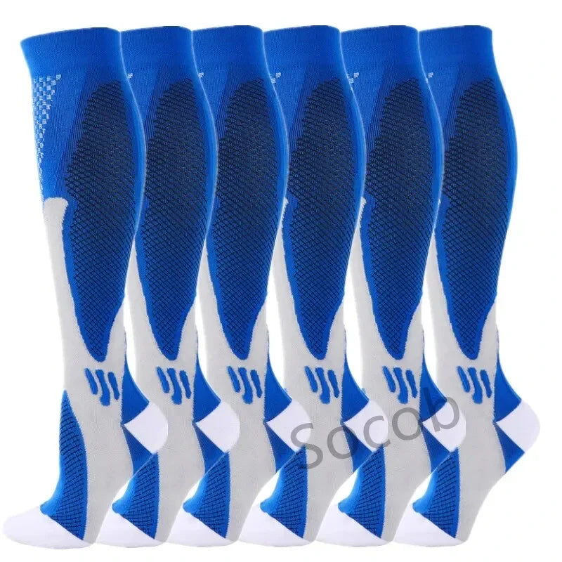 3/6/7Calf Compression Socks Men Medical Varicose Veins Diabetes Edema Sports Socks Running Football Basketball Riding Knee Socks