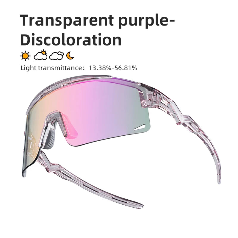ROCKBROS Ultra-Light Cycling Sunglasses for Men Women Photochromic UV Protection Cycling Goggles Windproof Men Sunglass MTB Road