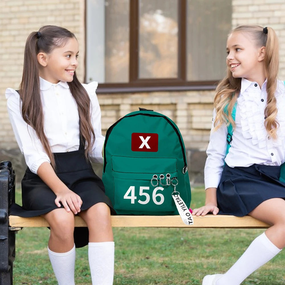Unisex Solid Printing School Handbags Korea Game Season2 Shoulder Bags Student Large Capacity Outdoor Sports Daypacks
