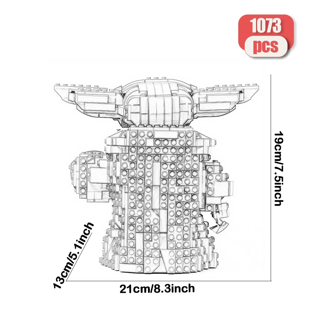 Plan's The baby Building Block 1073pcs MOC Assembled battle robot Model Bricks 75318 Assembly Toys Star Christmas Gifts