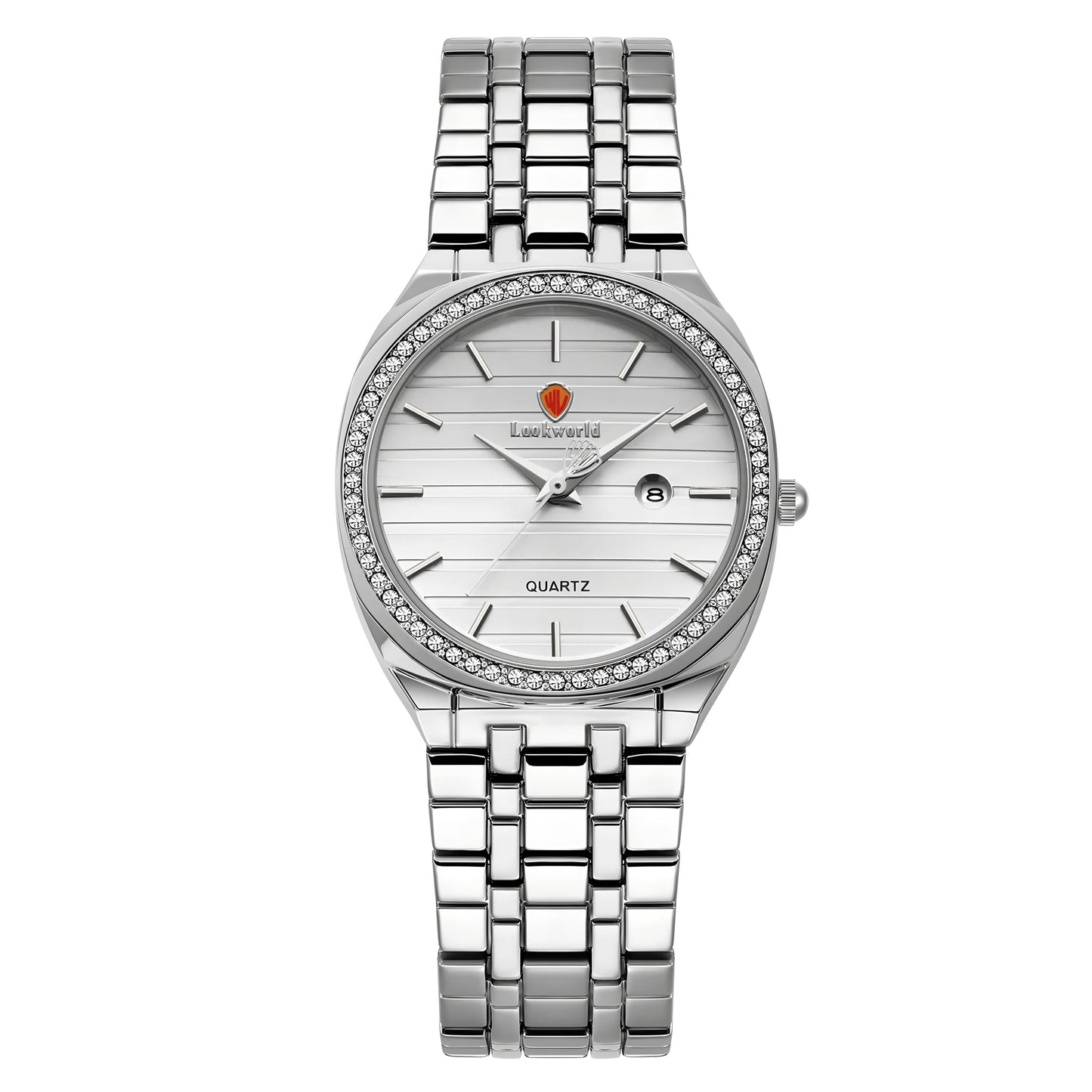 1 set of couple set quartz watch, all gold body, mineral crystal, with watch box, Valentine's Day gift, New Year's gift couple