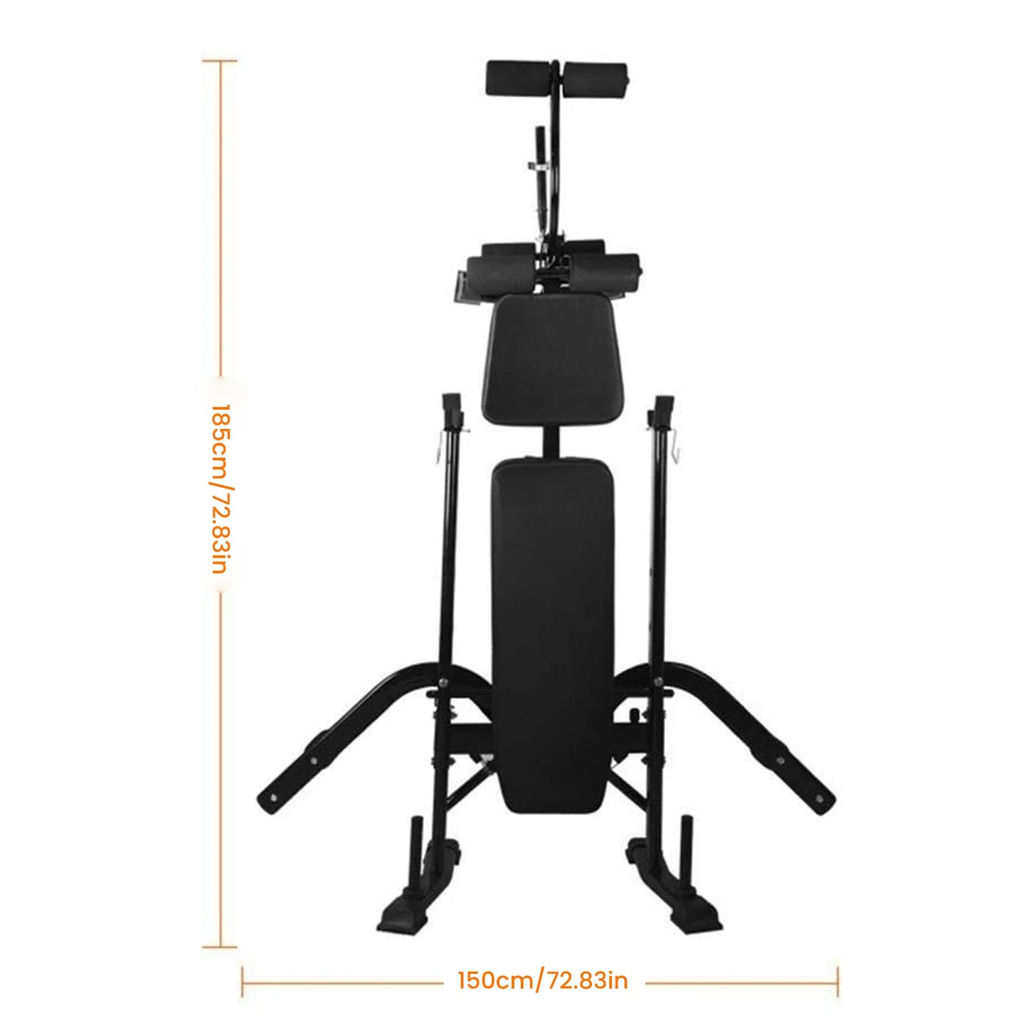 Standard Weight Bench, Bench Press Set with Preacher Curl Pad and Leg Developer, Weight Lifting Equipment for Home Gym