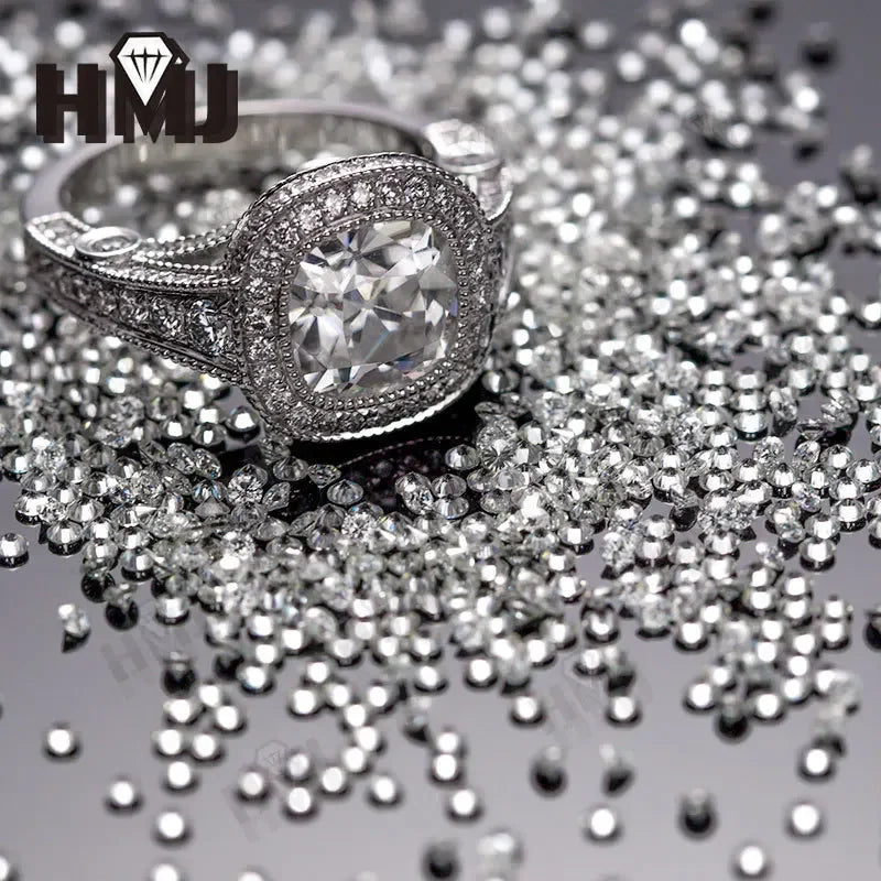 Loose Moissanite Stone Small Size Round Shape 0.8-2.9mm 1 Carat D Color VVS1 Clarity Excellent Cut for Jewelry Making Beads