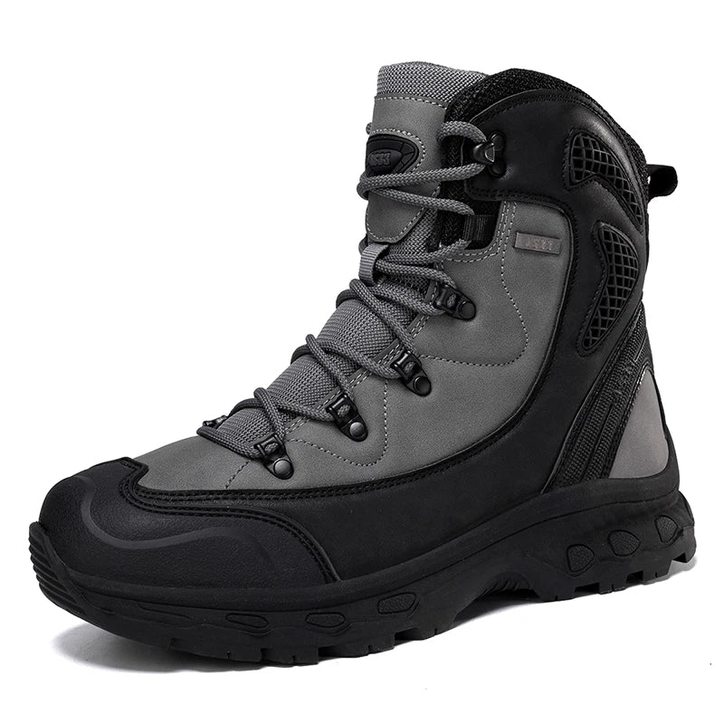 Men's mountain climbing motorcycle boots, outdoor hiking boots, fashionable boots