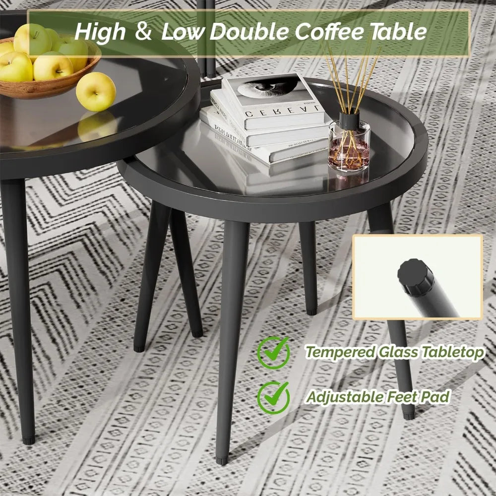 Aluminum 7-Piece Outdoor Patio Furniture Set, Conversation Sets with Comfortable Cushions, outdoor sectional and Tempered Glass