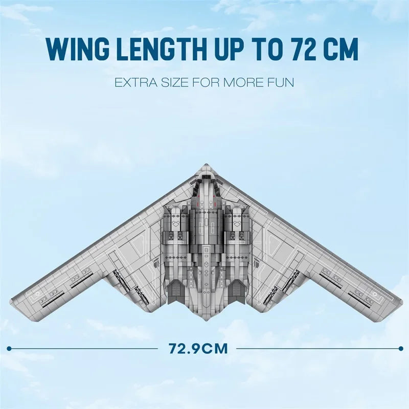 2063PCS B2 Ghost Bomber Building Blocks Model Toy Gift