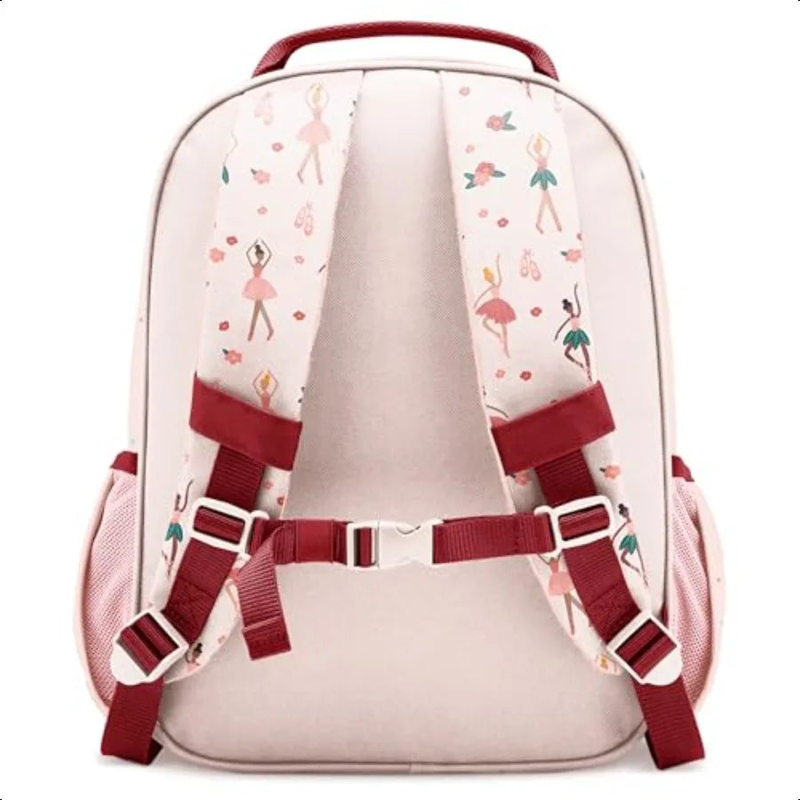 Medium Toddler Backpack for School Girls and Boys Kindergarten Elementary Backpack Fletcher Collection 15 tall Pink Ballerina