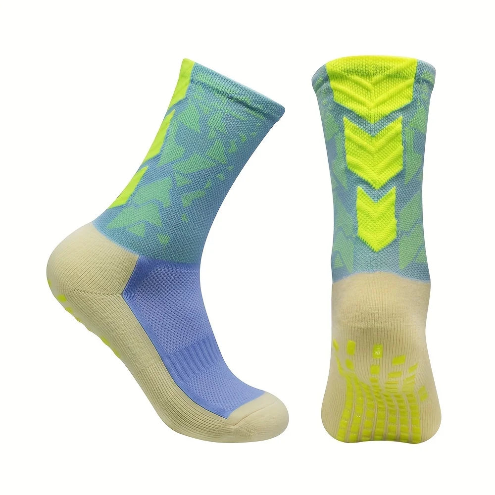 5 pairs of socks, men's long socks, adhesive socks, anti odor and sweat absorbing sports long socks