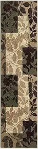 Tribeca Slade Modern Area Rug, Abstract Brown/Red 6'7"x9'10"