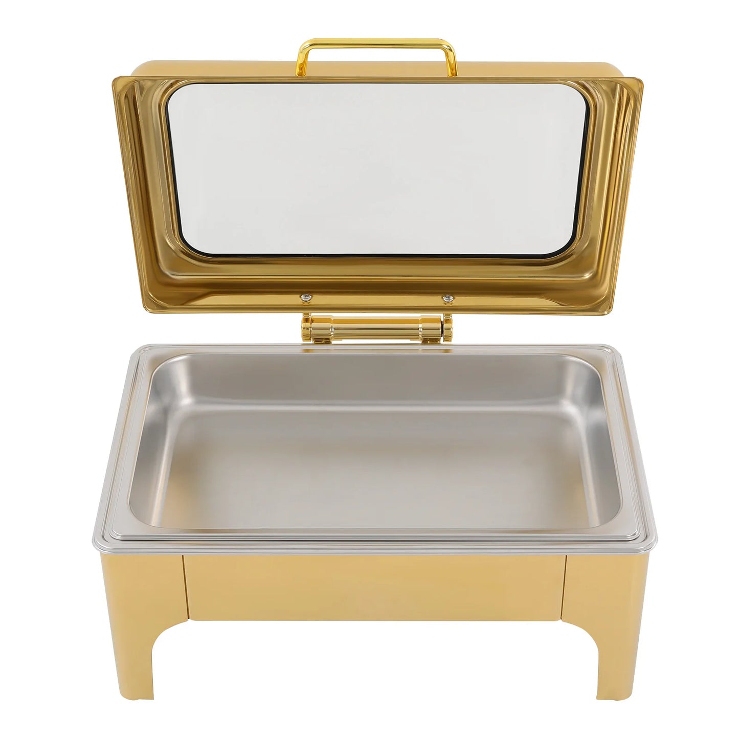 Gold 9L Stainless Steel Chafing Dish Buffet Warmer Buffet Server and Warmer for Home Catering Restaurants