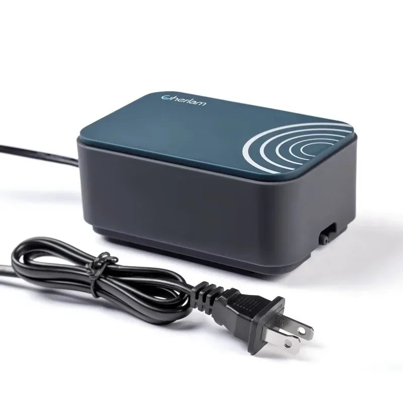 Aquarium Ultra Quiet Air Pump Adjustable Fish Tank Aerator Dual Outlet 8W 8L Per Minute Oxygen Pump for 20 to 600 Gallon Tank