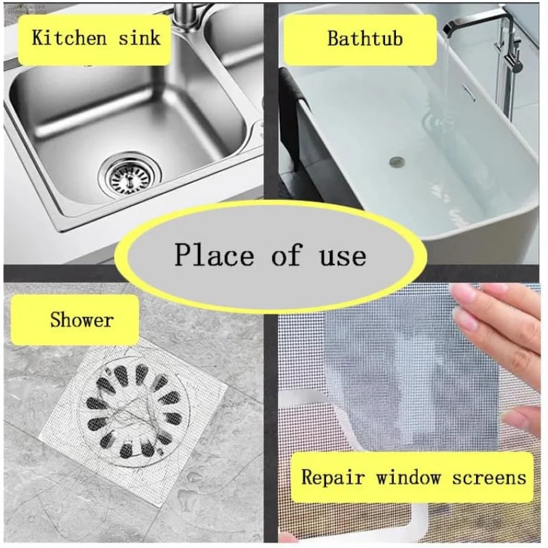 30 Pcs Disposable Shower Drain Catcher, Sink Drain Strainer,Drain Covers Suitable Bathroom, Bath, Kitchen Sink(4X 4)