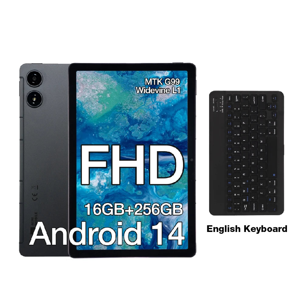Tablet AGM PAD P2 8GB+256GB 11“ FHD Display 50MP Camera 7850MAh Battery MTK G99 480 Nit Brightness Widevine L1