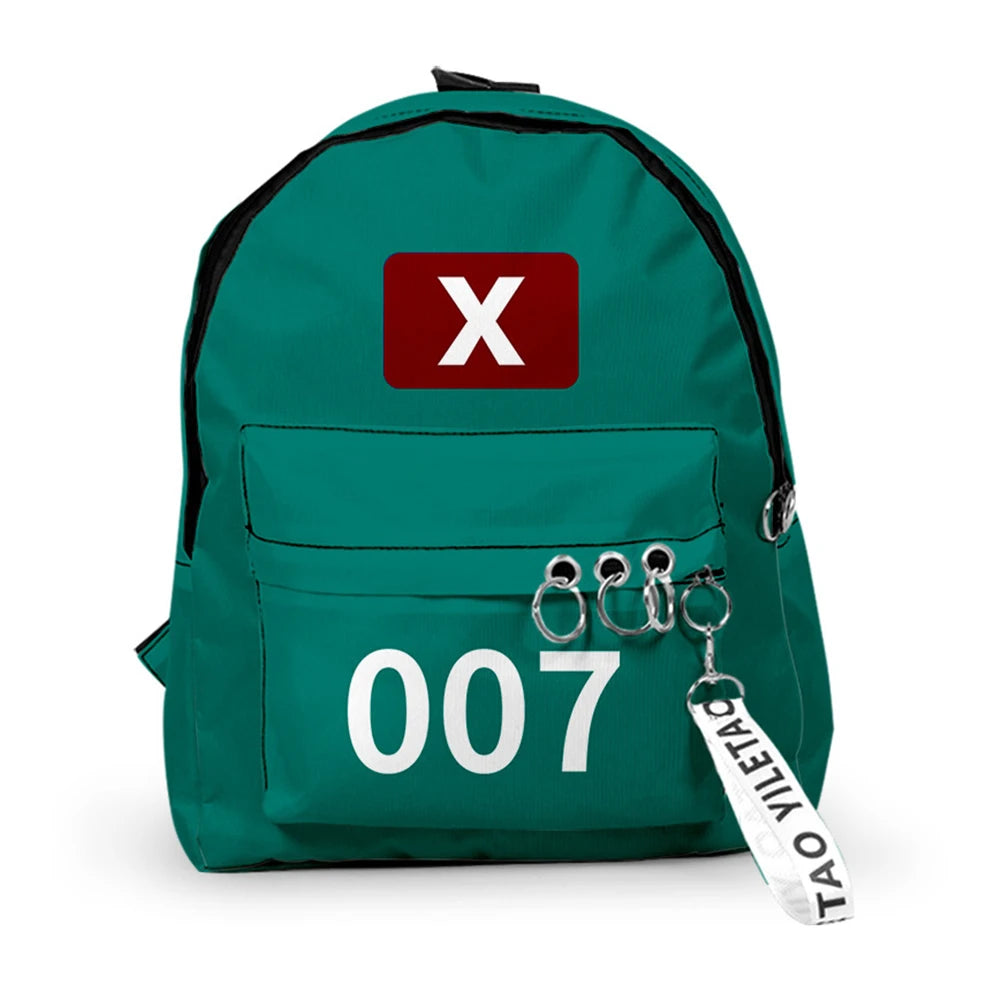 Unisex Solid Printing School Handbags Korea Game Season2 Shoulder Bags Student Large Capacity Outdoor Sports Daypacks