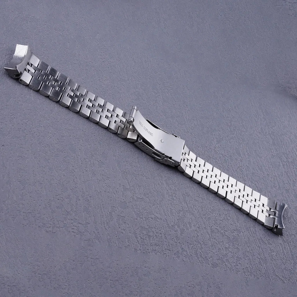 US Stock TAX FREE for Seiko Samurai SRPF79 SRPE33 SRPE35 22mm WatchBand Steel Silver Solid Curved End Jubilee Bracelet Strap