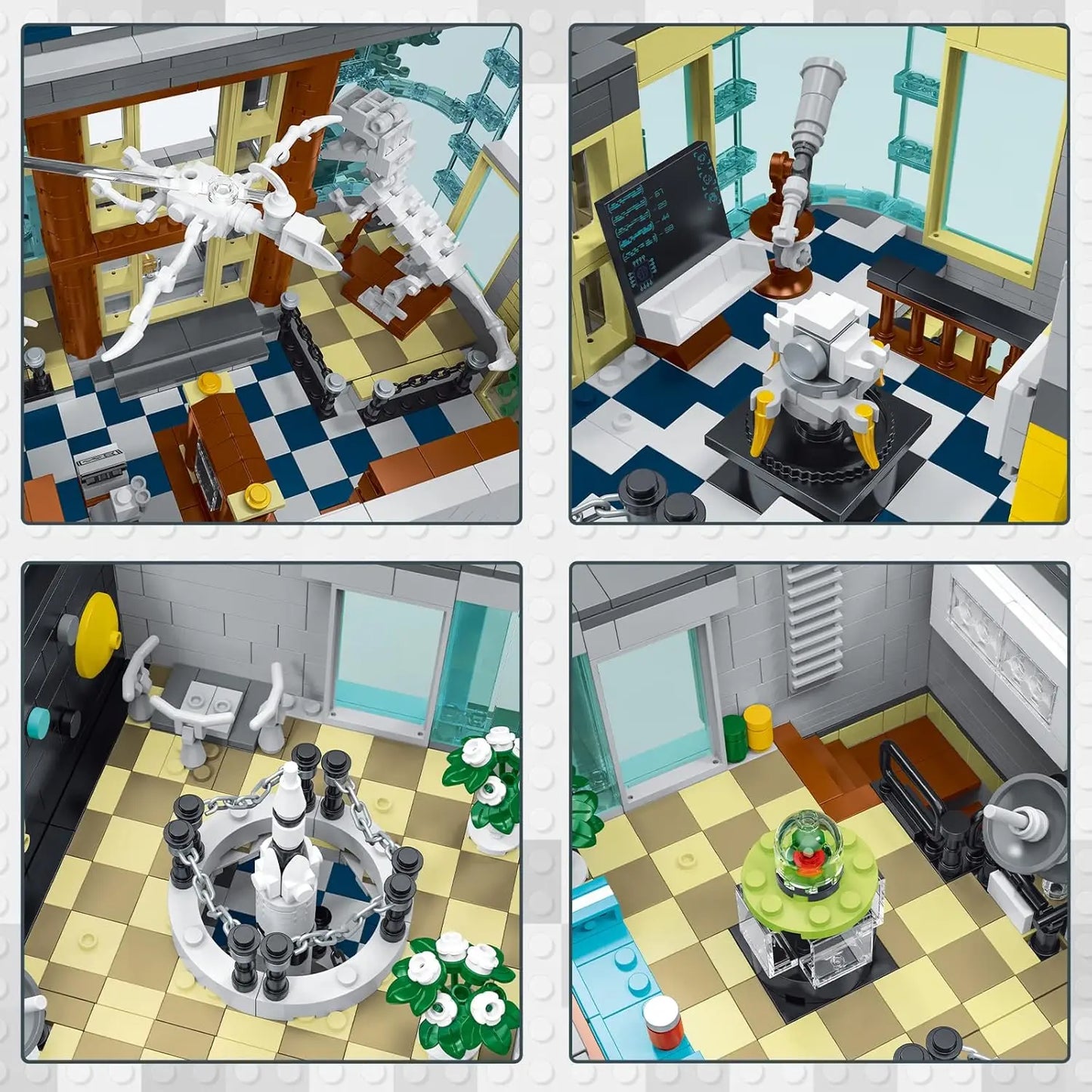 Building Blocks for Adults Science Museum, House Model Display and Collection Office Room Decor, City Technology Construction Se