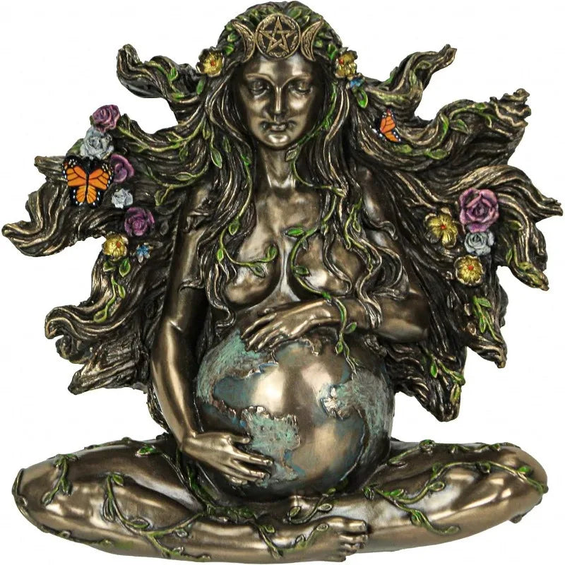 Earth Mother Gaia Statue Resin Handicraft Decoration, Home Bedroom Bedside Living Room Coffee Table Entrance Bookcase Decoration