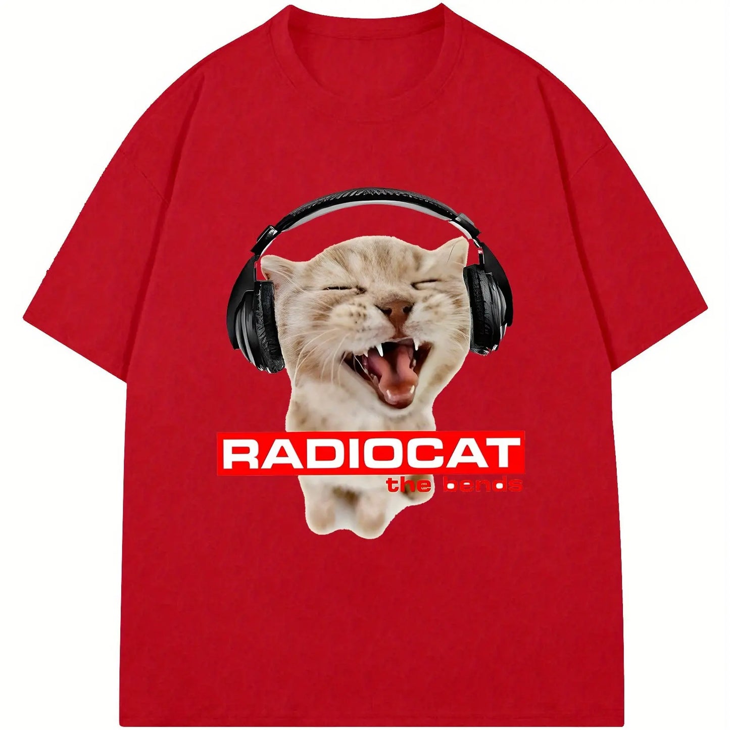 2025 Rare!! Radiohead Cat Album Cover T-shirt The Bends Concert Shirt Fan Gift Men's Top T-shirt Fashion Clothing Tee