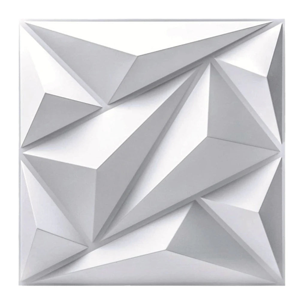 50/100Pcs PVC Accent Textured Wall Panels 3D Wall Panel Diamond 30x30cm 3D Wall Panels in Diamond Design for Interior Wall Decor