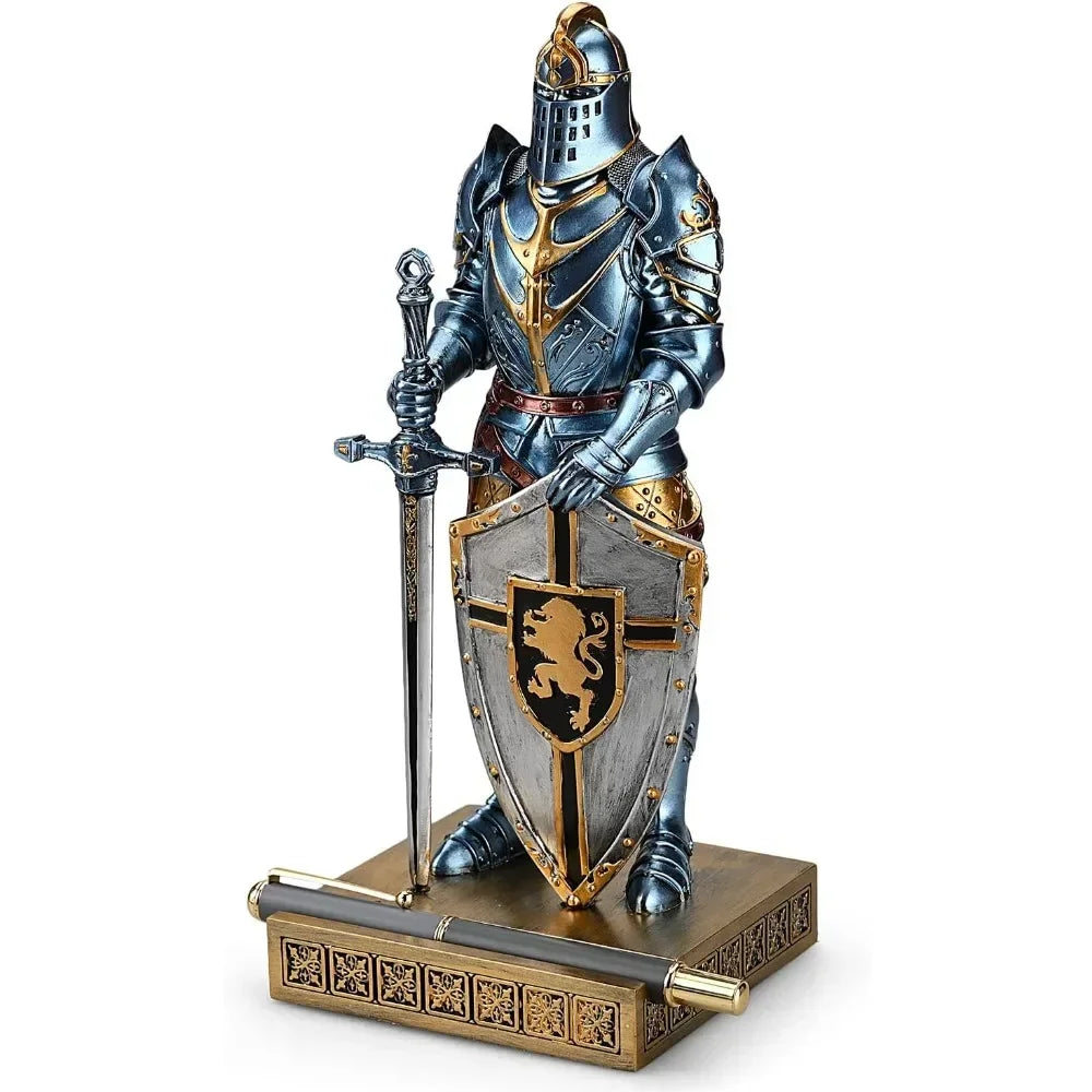 King's Guard decorated Knight statue Desk, desk accessories Pen holder Pen holder Office and home paperweight
