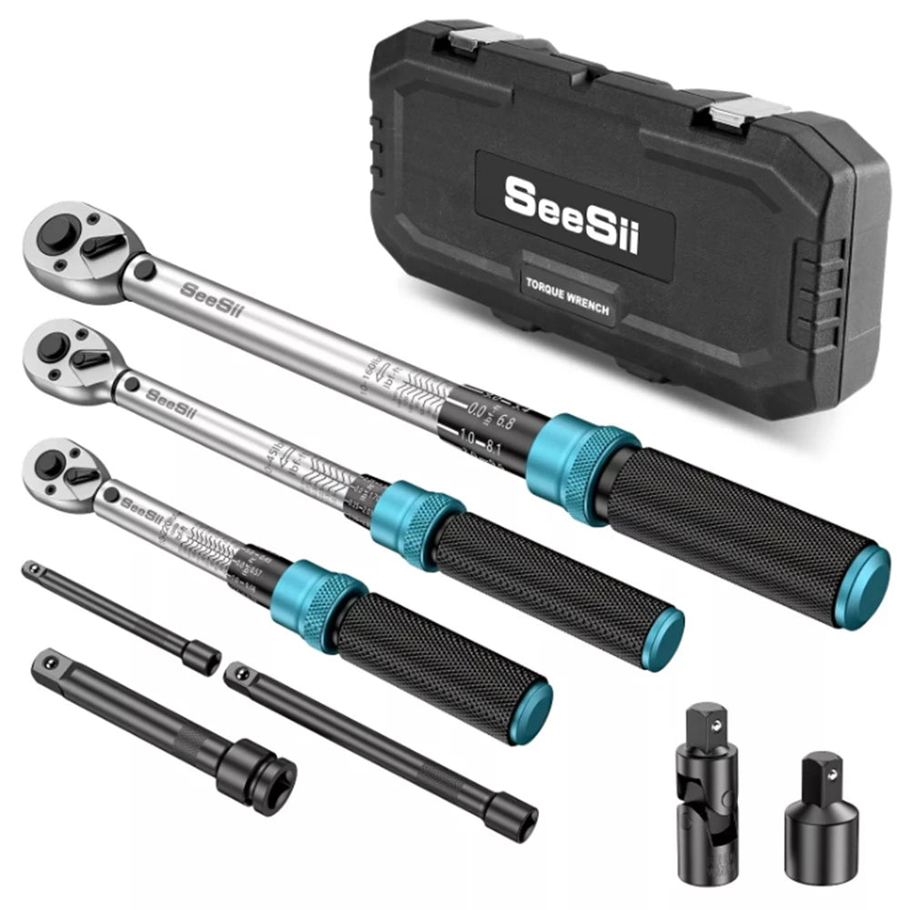Seesii Ratchet Wrench Set Tools Full Professional Novelty Socket Sets Flat Wrenches Automotive Mechanical Hand Torque Car