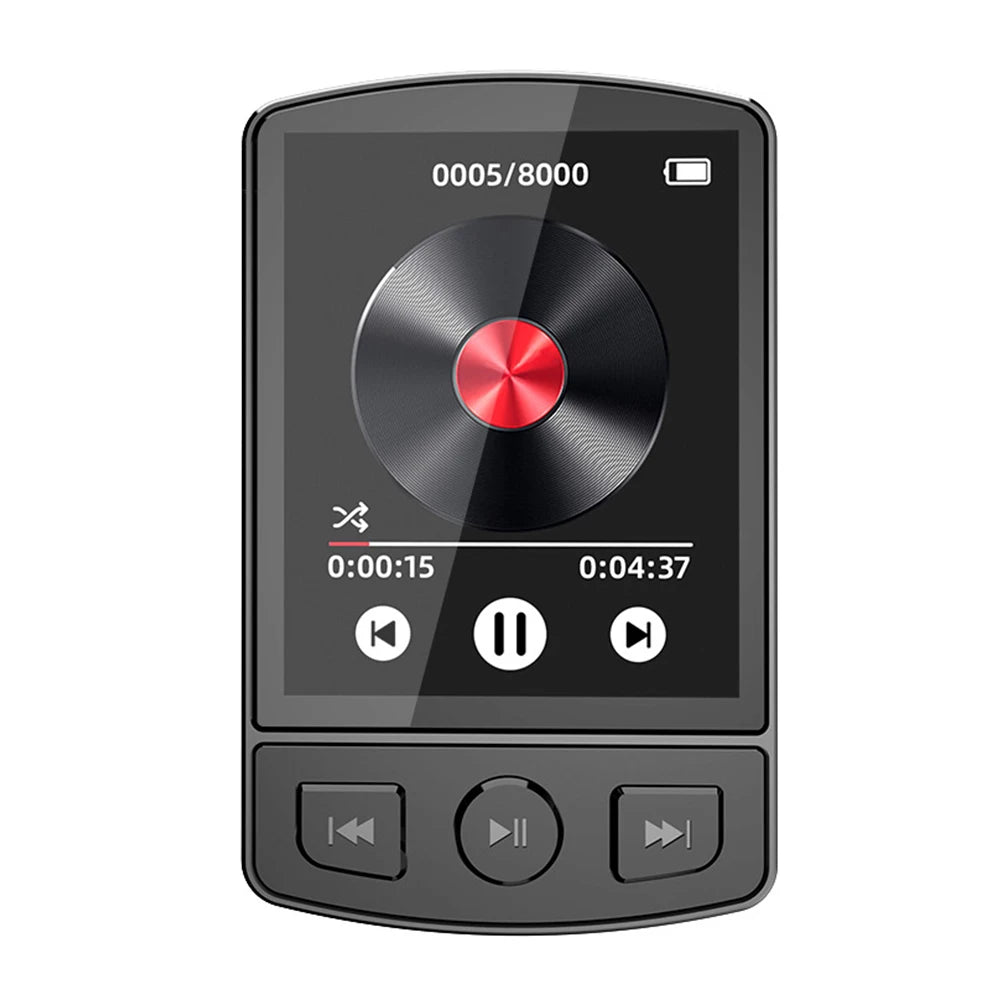 MP3 Player Portable Sport Clip Walkman HiFi Sound Bluetooth-Compatible 5.2 Mini Music Player 1.8inch Screen for Sport Running