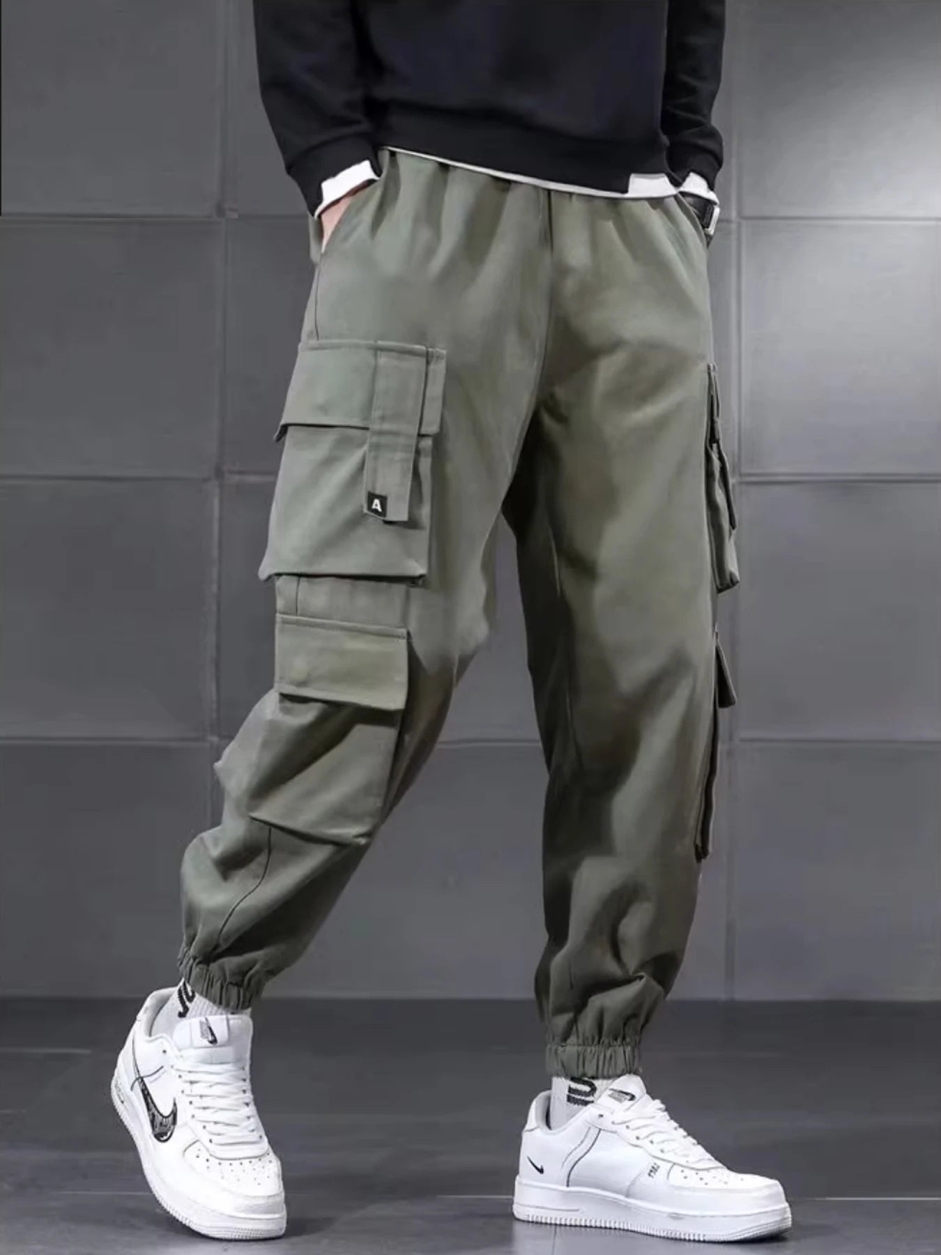 Functional work pants men's 2025 summer outdoor quick drying casual pants loose oversized straight leg pants American style