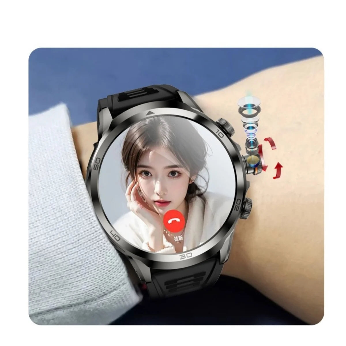 GoldenSpike H19 Smart Watch Android 4G Smartwatch Men With 256GB Storage GPS WIFI Sim Card Slot Tiktok Whatsapp 1880Mah Battery