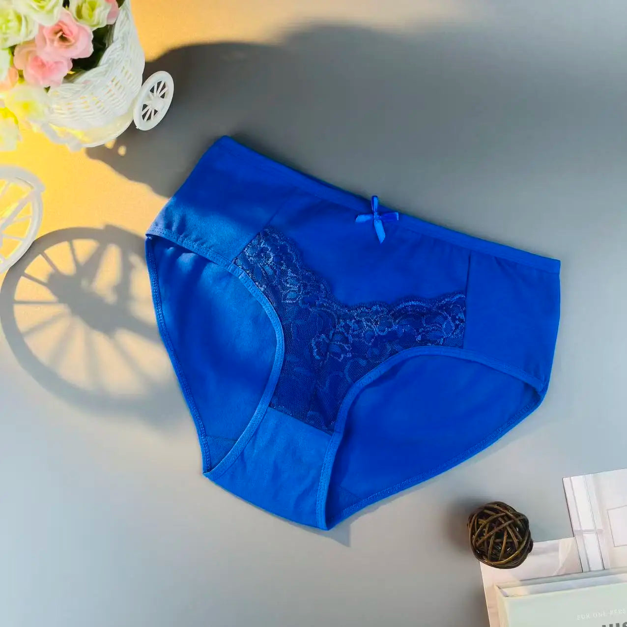 20PCS high-waisted panties with body-shaping design, breathable underwear for women, plus-size solid color lace lingerie