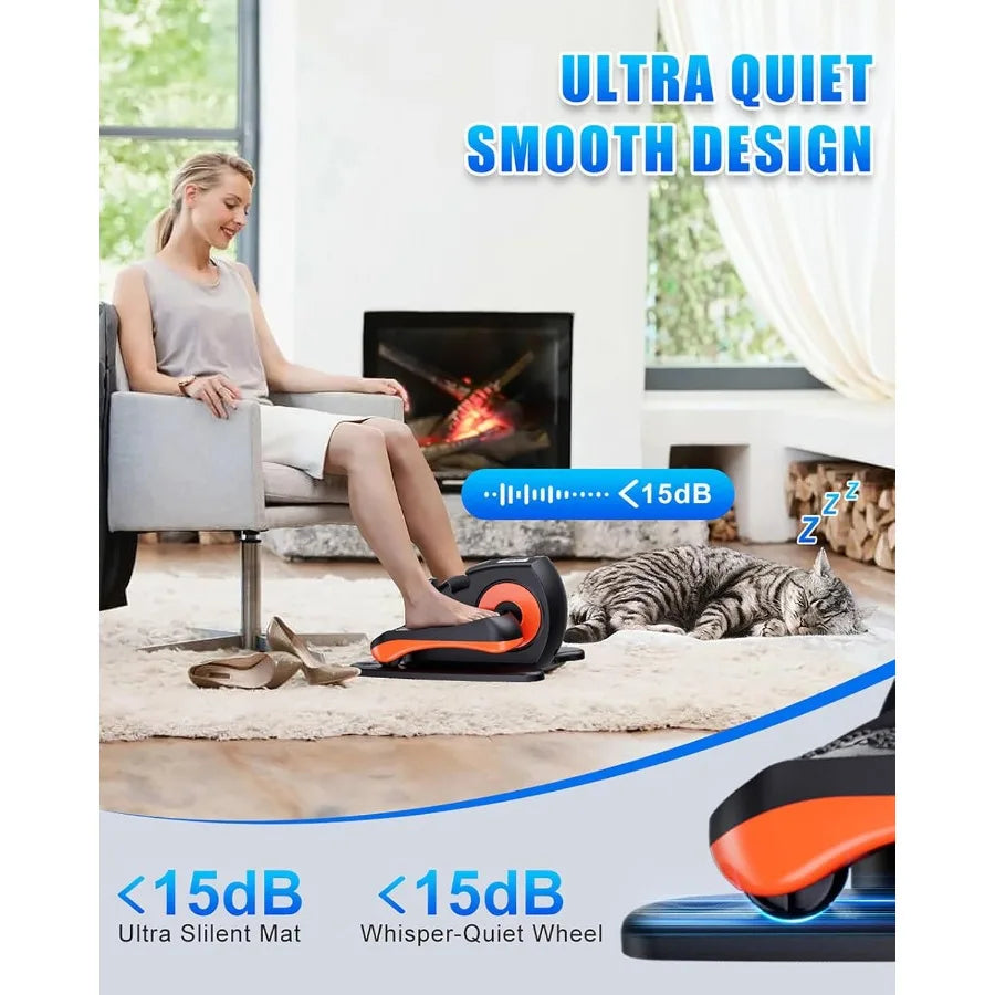 Under Desk Elliptical Machine Electric Ellipse Leg Exerciser as Seen on Tv for Seniors with 12 Adjustable Portable Quiet Ellipt