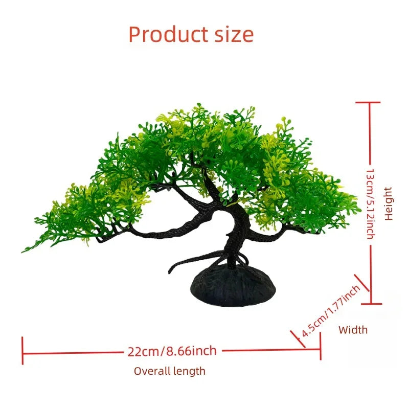 Aquarium Bonsai Tree Artificial Plant Fish Tank Decoration Freshwater Betta Goldfish Ornament