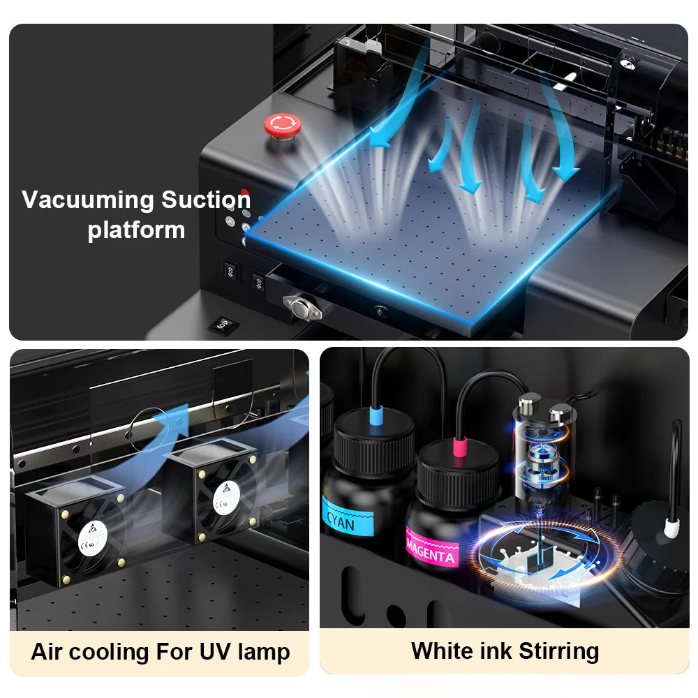 Colorsun A3/A4 UV Printers XP600/L805 Impresora A3 UV DTF Sticker Printing Machine UV Printers For Acrylic Bottle Wood Metal