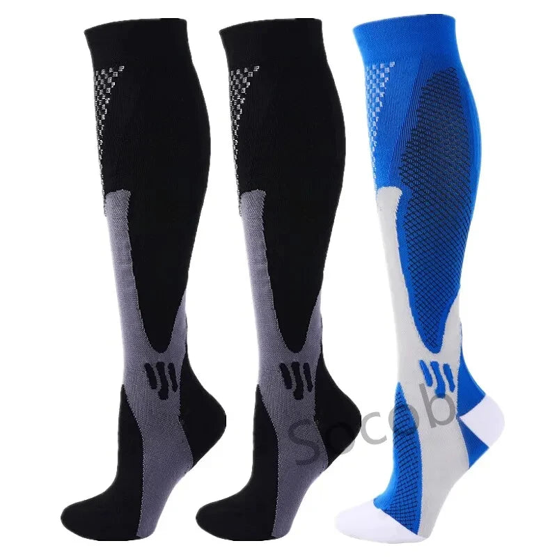 3/6/7Calf Compression Socks Men Medical Varicose Veins Diabetes Edema Sports Socks Running Football Basketball Riding Knee Socks