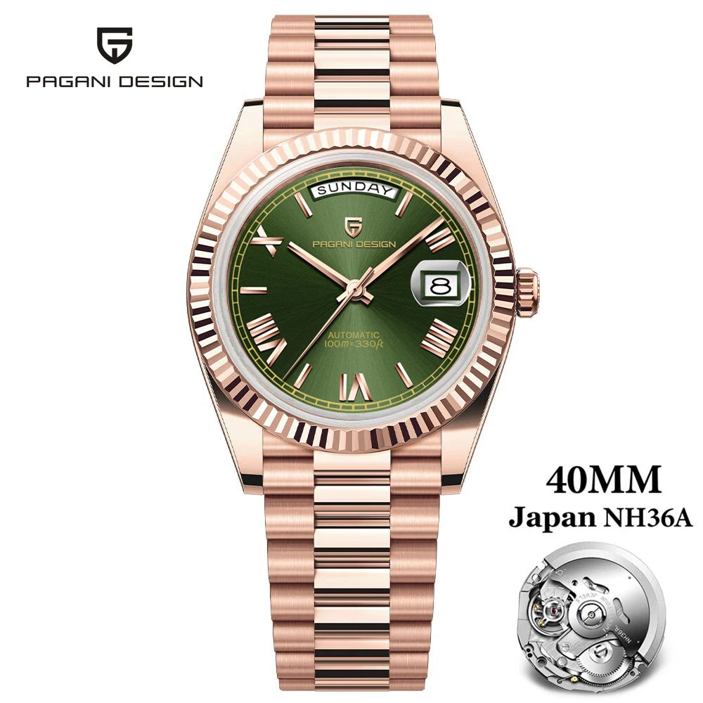 PAGANI DESIGN DD40 Men's Watches 2025 Top Luxury Automatic NH36A Mechanical Wristwatches AR Sapphire Mirror Watch For Men Clock