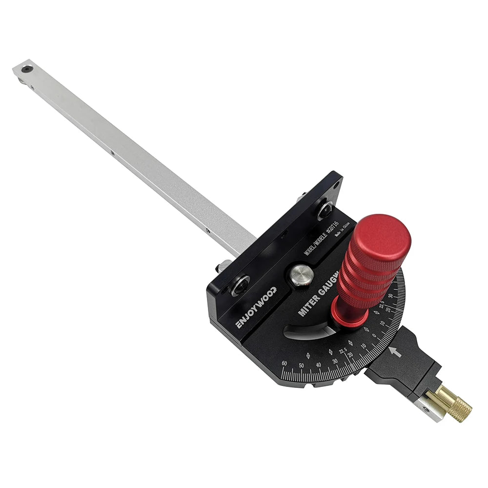 ENJOYWOOD Woodworking 0-60 Degree Angle Miter Gauge 600-1200mm Extended Fence for Table Saw Router Table Precision Angle Setting