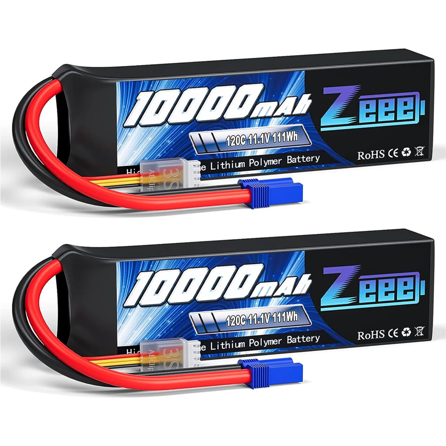 2pcs Zeee 3/4S Lipo Battery 14.8V 120C 10000mAh Softcase with EC5 Plug for RC Car Tank Truck Train FPV Drone RC Racing Parts