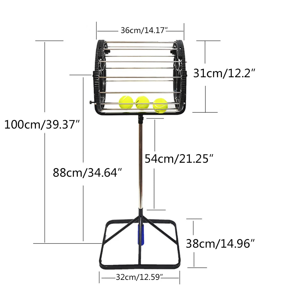 2 in 1 Tennis Ball Picker Tennis Ball Picker Saver Grabber Black Automatic Tennis Ball Pick Up Hopper