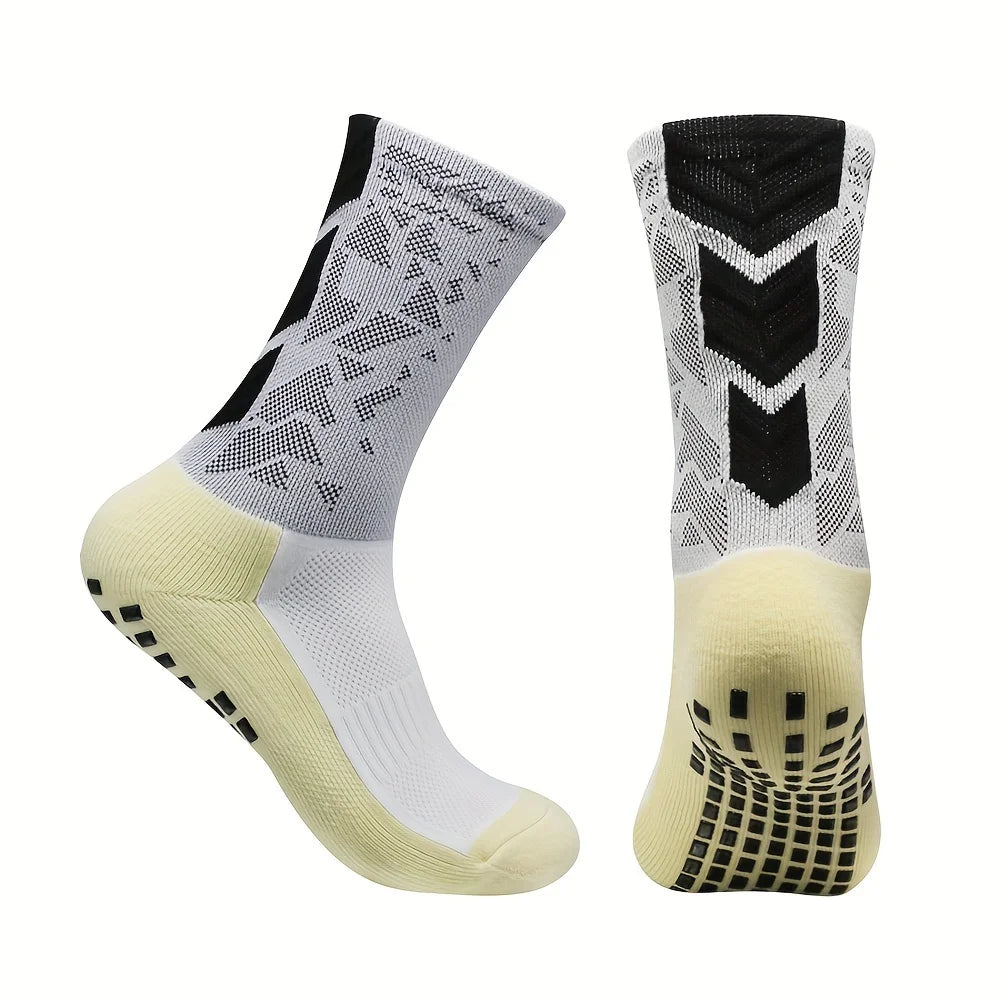 5 pairs of socks, men's long socks, adhesive socks, anti odor and sweat absorbing sports long socks
