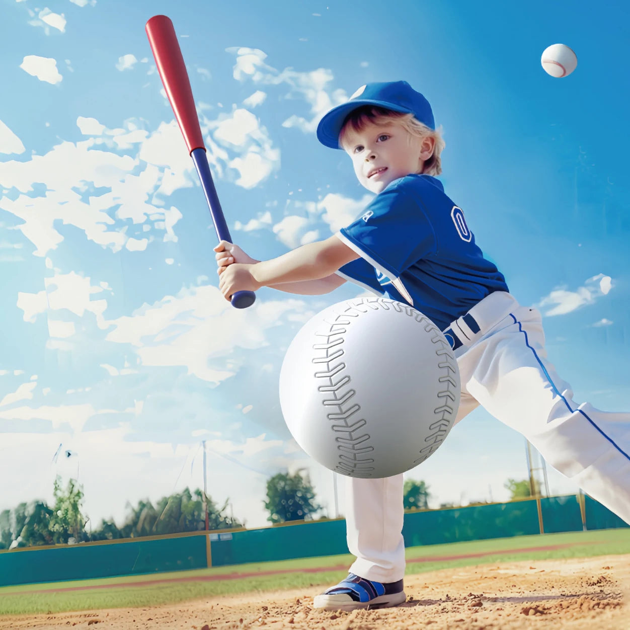 Softball Ball Machine Toy Training Foot Step Automatic Ejection Service Practice Sports Set Parent-Child Interactive Game Toy