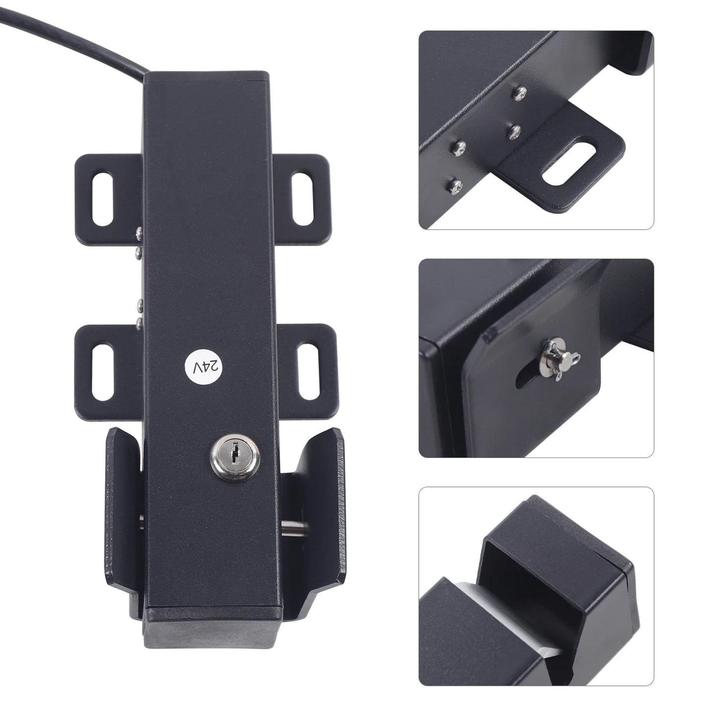 24V Electric Double &r Single Sliding Door Lock Automatic Gate Latch Locks Rotary Control By Gate Opener