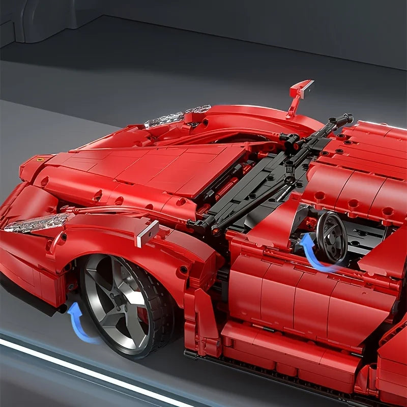 1:8 Building block assembly for adult racing cars, high-quality sports cars, car mechanical models, modified toys