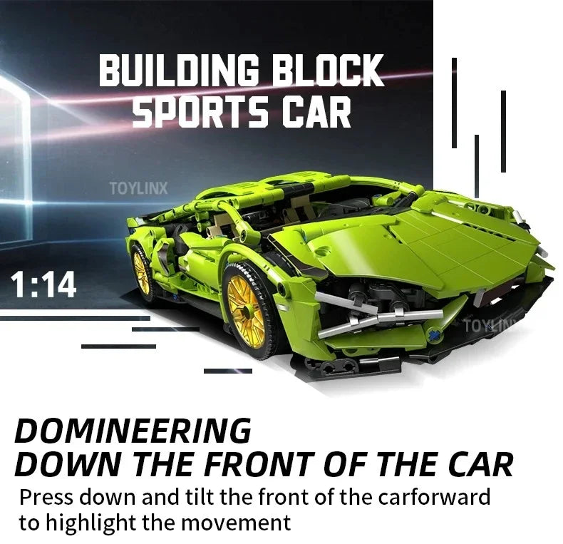 Kbox 3696PCS Supercar Model Building Blocks Toy - Kids' Sports Car Blocks, Gift for Boys, Collectible Building Model