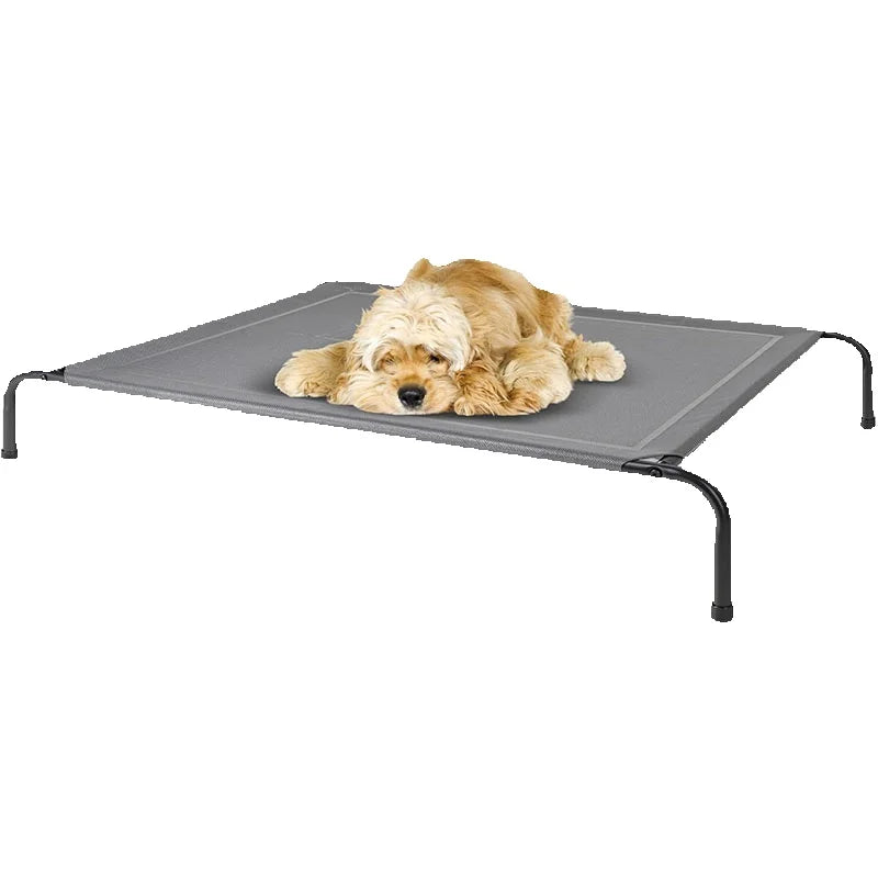Cooling Elevated Dog Bed Outdoor Raised Portable Dog Cot Beds No-Slip Feet Durable Portable Pet Hammock Bed,