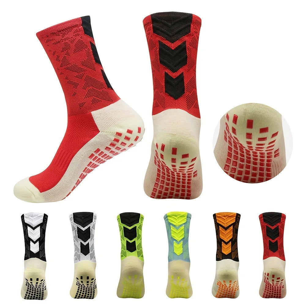5 pairs of socks, men's long socks, adhesive socks, anti odor and sweat absorbing sports long socks